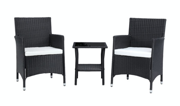 BANER GARDEN OUTDOOR FURNITURE COMPLETE PATIO 2 PIECES CUSHION PE WICKER RATTAN GARDEN DINING SET (Q16) - Image 2
