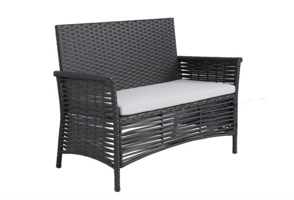 BANER GARDEN OUTDOOR FURNITURE COMPLETE PATIO 4 PIECES CUSHION PE WICKER RATTAN GARDEN DINING SET (N28) - Image 12