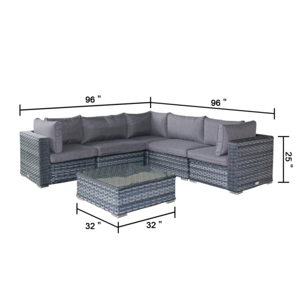 Magari Primavera I Sectional Sofa Set, 7 Pieces - Image 3