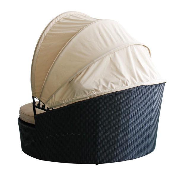 Magari Sole II Outdoor Patio Round Daybed with Retractable Canopy - Image 4