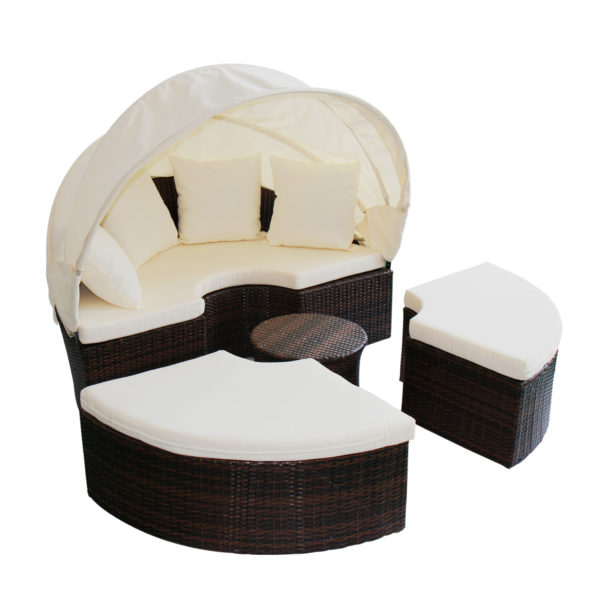 Magari Sole I Round Daybed with Retractable Canopy - Image 3