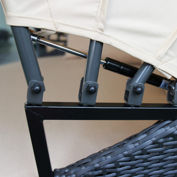 Magari Sole II Outdoor Patio Round Daybed with Retractable Canopy - Image 7