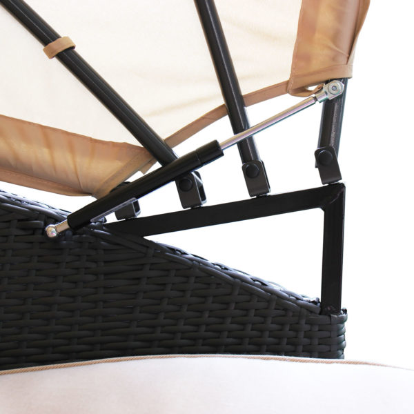 Magari Sole II Outdoor Patio Round Daybed with Retractable Canopy - Image 6