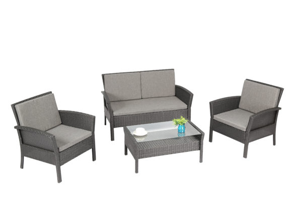Magari Spiaggia Rattan Wicker Patio Set, 4 Pieces - Image 12
