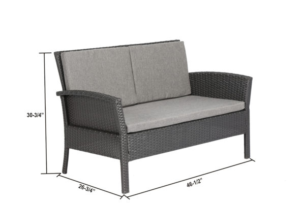 Magari Spiaggia Rattan Wicker Patio Set, 4 Pieces - Image 6
