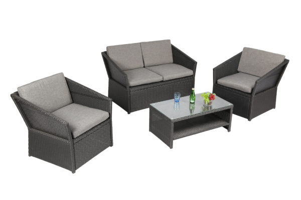 Magari Mare Rattan Wicker Patio Set, 4 Pieces - Image 3