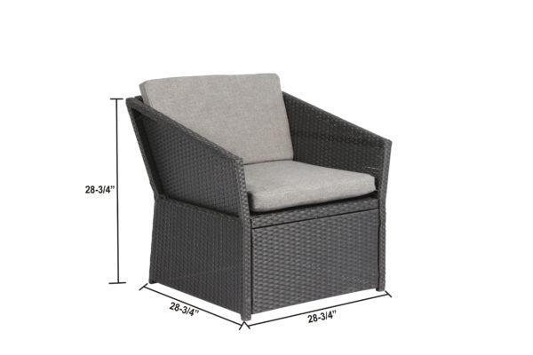 Magari Mare Rattan Wicker Patio Set, 4 Pieces - Image 6