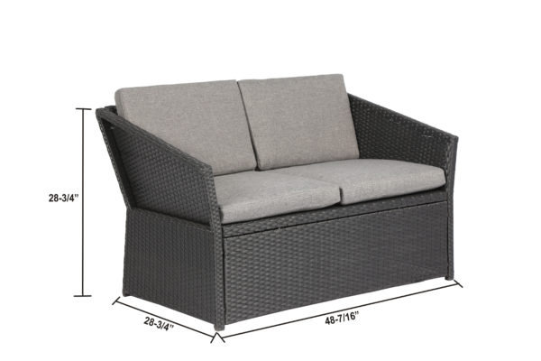Magari Mare Rattan Wicker Patio Set, 4 Pieces - Image 9