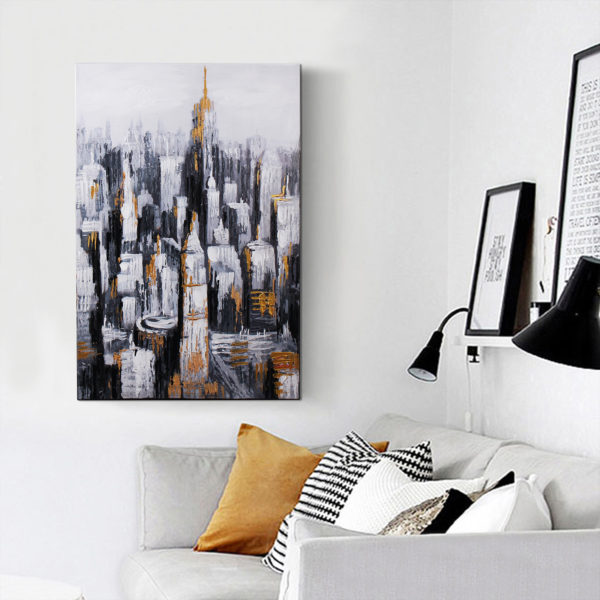 "Golden City I" Oil Painting