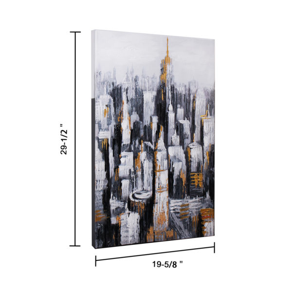 "Golden City I" Oil Painting - Image 4