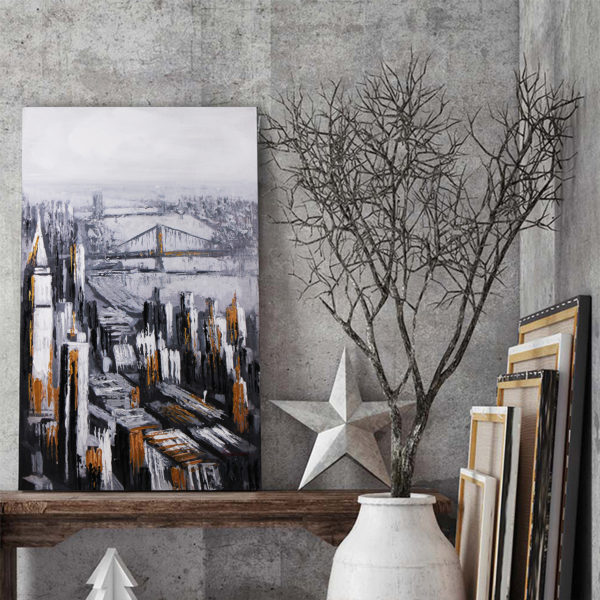 "Golden City II" Oil Painting - Image 4