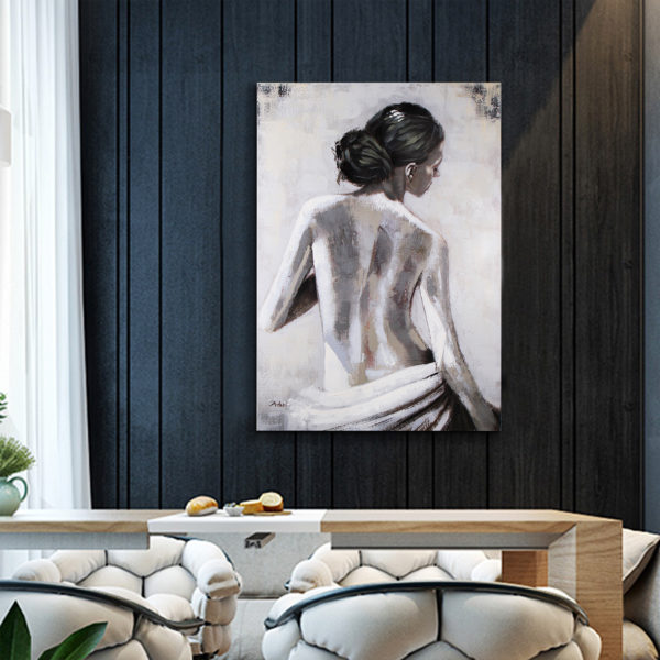 "View of Her Back" Oil Painting - Image 4