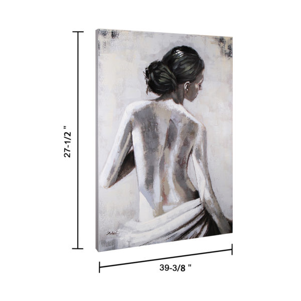 "View of Her Back" Oil Painting - Image 3