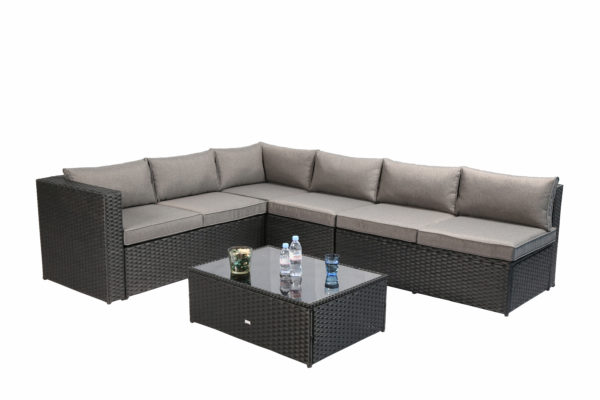 Baner Garden "Nat" PE Wicker Sectional Sofa Patio Set - Image 17