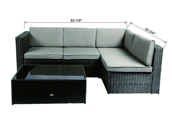 Baner Garden "Nat" PE Wicker Patio Set - Image 3