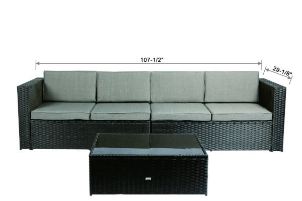 Baner Garden "Nat" PE Wicker Patio Set - Image 4