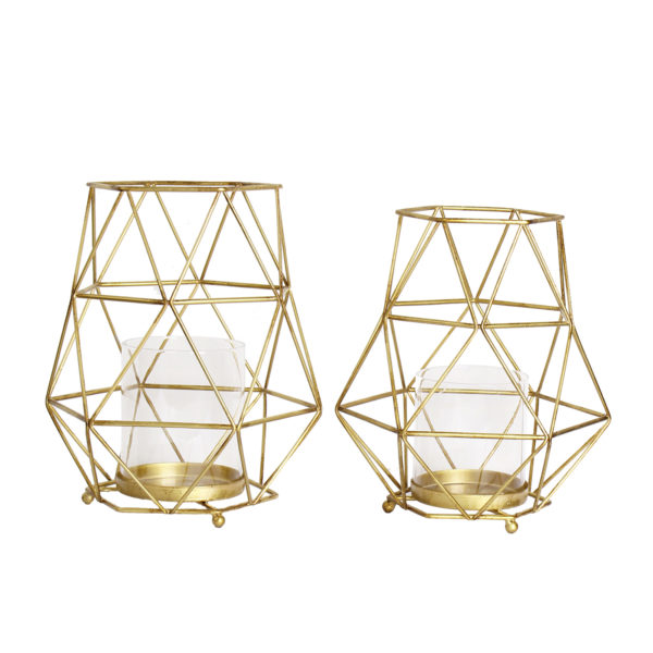 Magari Furniture "Lieve" Geometric Hurricane Candleholder - Image 2