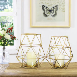 Magari Furniture "Lieve" Geometric Hurricane Candleholder