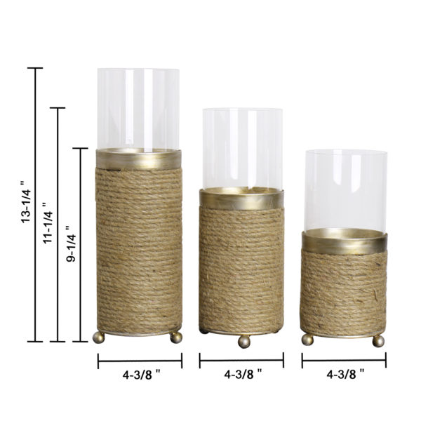 Magari "Lieve" Hurricane Candleholders with Rope - Image 6