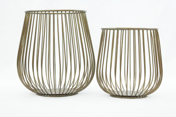 Magari Furniture "Lieve" Metal Basket Candleholder - Image 6