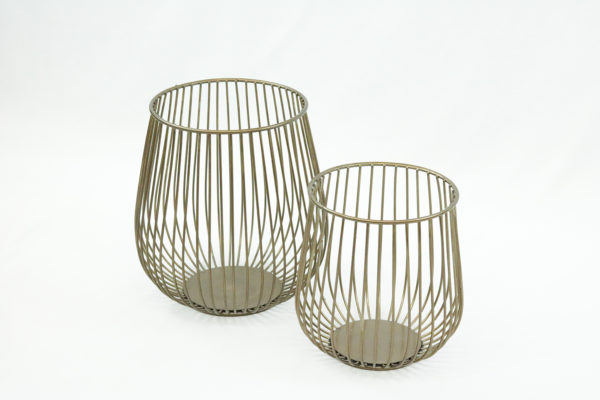 Magari Furniture "Lieve" Metal Basket Candleholder - Image 5