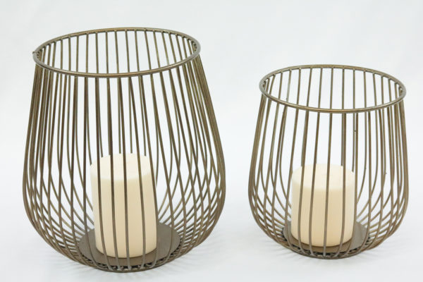 Magari Furniture "Lieve" Metal Basket Candleholder - Image 4