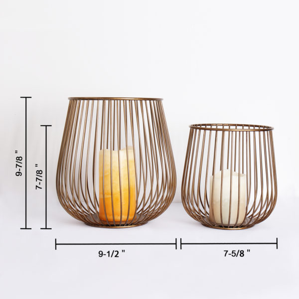 Magari Furniture "Lieve" Metal Basket Candleholder - Image 7